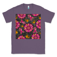 Lavender breast cancer sunflower seamless pattern Classic Tee - BundleAndBundleShop