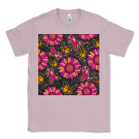 Lilac breast cancer sunflower seamless pattern Classic Tee - BundleAndBundleShop