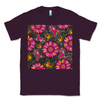 Plum breast cancer sunflower seamless pattern Classic Tee - BundleAndBundleShop