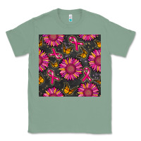 Sage breast cancer sunflower seamless pattern Classic Tee - BundleAndBundleShop