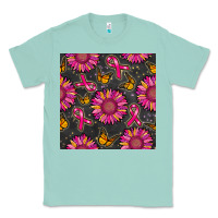 Seafoam breast cancer sunflower seamless pattern Classic Tee - BundleAndBundleShop