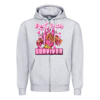 Heather Grey Breast Cancer survivor afro girl sneakers Zipper Hoodie - RanaPortraitStore