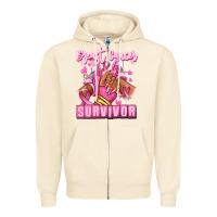 Sandshell Breast Cancer survivor afro girl sneakers Zipper Hoodie - RanaPortraitStore
