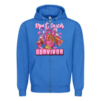 True Royal Breast Cancer survivor afro girl sneakers Zipper Hoodie - RanaPortraitStore