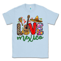 Dusty Blue Love Mexico Classic Tee - RanaPortraitStore