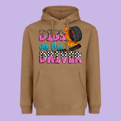Dibs On The Driver Heavyweight Hoodie Designed By Zillion Design Studio