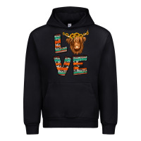 Black love highland cow Urban Hoodie - Jasminsmagicworld