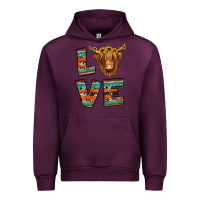 Mauve Wine love highland cow Urban Hoodie - Jasminsmagicworld