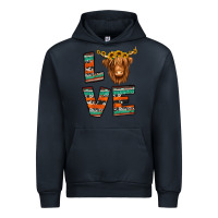 Navy love highland cow Urban Hoodie - Jasminsmagicworld