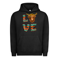 Pigment Black love highland cow Urban Hoodie - Jasminsmagicworld