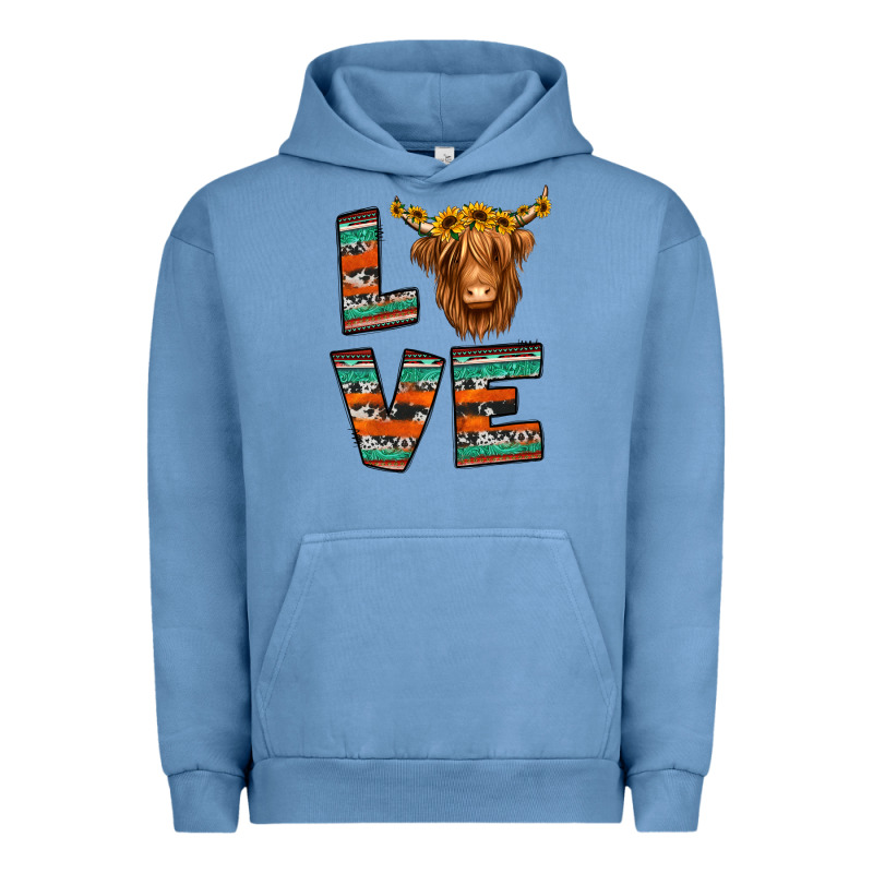 Love Highland Cow Urban Hoodie by Jasminsmagicworld | Teevron
