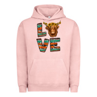 Pigment Salmon love highland cow Urban Hoodie - Jasminsmagicworld