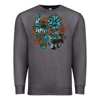 Charcoal Heather love Premium Sweatshirt - SublimationCraftShop
