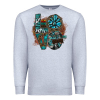 Heather Grey love Premium Sweatshirt - SublimationCraftShop
