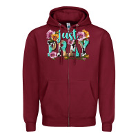 Burgundy just pray Zipper Hoodie - texasbilliewilder