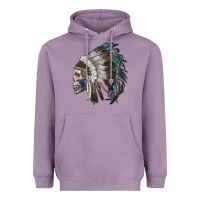 Lavender skull with indian headdress Heavyweight Hoodie - RanaPortraitStore