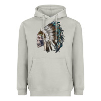 Moon Dust skull with indian headdress Heavyweight Hoodie - RanaPortraitStore