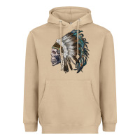 Mushroom skull with indian headdress Heavyweight Hoodie - RanaPortraitStore