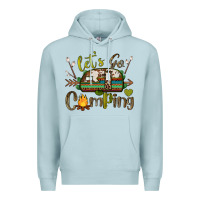 Blue Mist let's go camping Premium Hoodie - BarkalooDesign