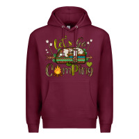Burgundy let's go camping Premium Hoodie - BarkalooDesign