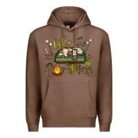 Chestnut let's go camping Premium Hoodie - BarkalooDesign