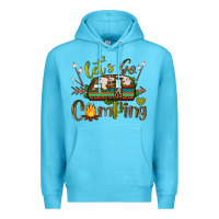 Ocean Blue let's go camping Premium Hoodie - BarkalooDesign