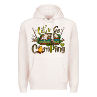 Pale Pink let's go camping Premium Hoodie - BarkalooDesign