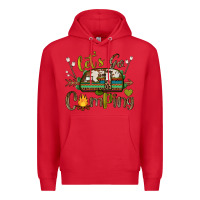 Red let's go camping Premium Hoodie - BarkalooDesign