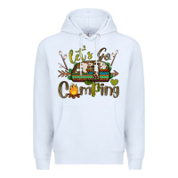 White let's go camping Premium Hoodie - BarkalooDesign