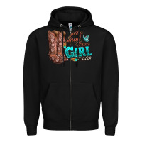 Black justas malltown girlie Zipper Hoodie - texasbilliewilder