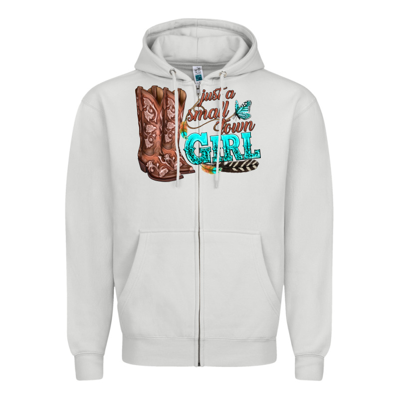 Justas Malltown Girlie Zipper Hoodie by texasbilliewilder | Teevron