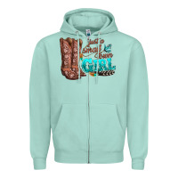 Seafoam justas malltown girlie Zipper Hoodie - texasbilliewilder