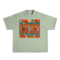 Oil Green teacher and pens apples books leopard and tooled leather tumbler Urban Heavy Tee - Artiststas