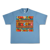 Pebble Blue teacher and pens apples books leopard and tooled leather tumbler Urban Heavy Tee - Artiststas
