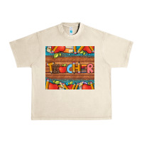Sandshell teacher and pens apples books leopard and tooled leather tumbler Urban Heavy Tee - Artiststas