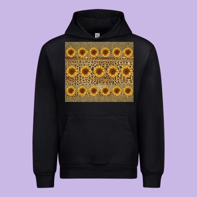Leopard Glitter Sunflower Tumbler Urban Hoodie Designed By Jasminsmagicworld