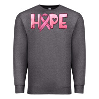 Charcoal Heather hope and pink ribbon Premium Sweatshirt - HRA Design Shop
