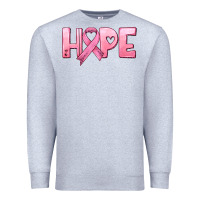 Heather Grey hope and pink ribbon Premium Sweatshirt - HRA Design Shop