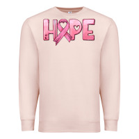 Pale Pink hope and pink ribbon Premium Sweatshirt - HRA Design Shop