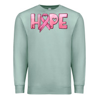 Seafoam hope and pink ribbon Premium Sweatshirt - HRA Design Shop