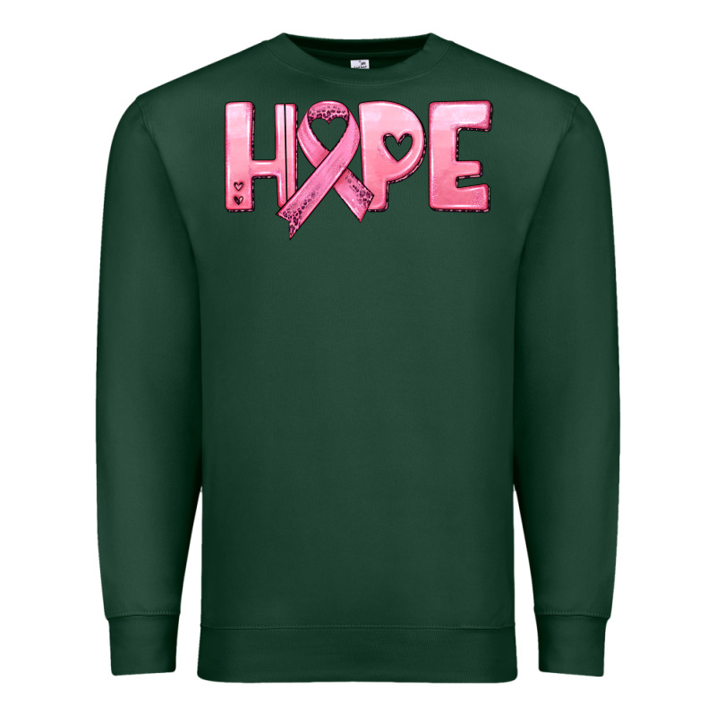 Hope And Pink Ribbon Premium Sweatshirt by HRA Design Shop | Teevron