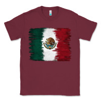 Burgundy Mexican Flag Classic Tee - RanaPortraitStore