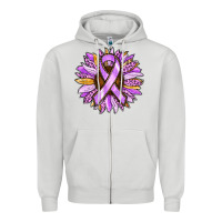 Dove Grey Cancer Awareness Sunflower Zipper Hoodie - RanaPortraitStore