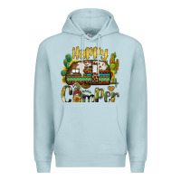 Blue Mist happy camper caravan and gnome Premium Hoodie - BarkalooDesign
