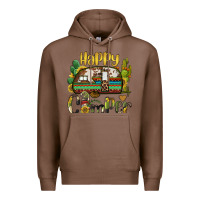 Chestnut happy camper caravan and gnome Premium Hoodie - BarkalooDesign