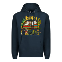 Navy happy camper caravan and gnome Premium Hoodie - BarkalooDesign