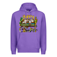 Purple happy camper caravan and gnome Premium Hoodie - BarkalooDesign