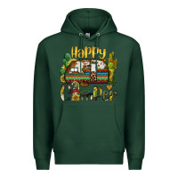 Sports Green happy camper caravan and gnome Premium Hoodie - BarkalooDesign