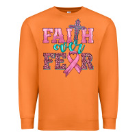 Carrot faith over fear with cross and ribbon Premium Sweatshirt - HRA Design Shop