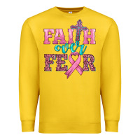 Lemon faith over fear with cross and ribbon Premium Sweatshirt - HRA Design Shop
